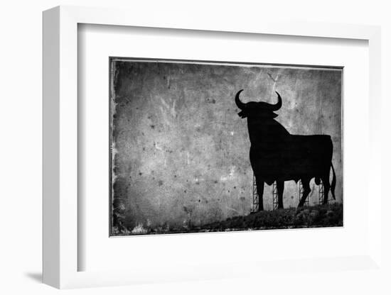 Spain, Andalucia, Jerez De la Frontera, El Cuadrejon, An Osborne Bull or Toro De Osborne-Alan Copson-Framed Photographic Print