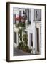 Spain, Andalucia Region, Cadiz, Grazalema. Potted plants by a home.-Julie Eggers-Framed Photographic Print