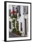 Spain, Andalucia Region, Cadiz, Grazalema. Potted plants by a home.-Julie Eggers-Framed Photographic Print