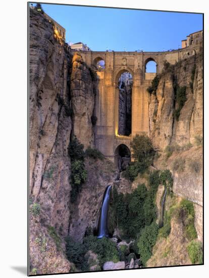 Spain, Andalucia, Ronda, Ronda Village and Ponte Nuovo Bridge-Michele Falzone-Mounted Photographic Print