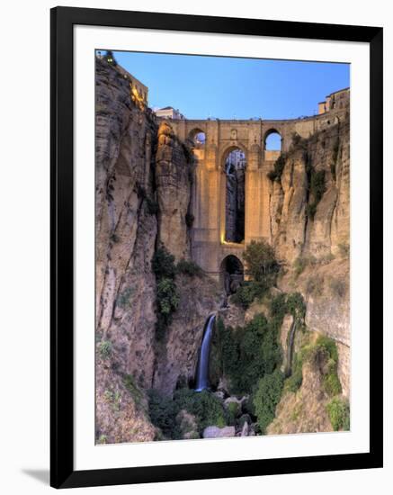 Spain, Andalucia, Ronda, Ronda Village and Ponte Nuovo Bridge-Michele Falzone-Framed Photographic Print