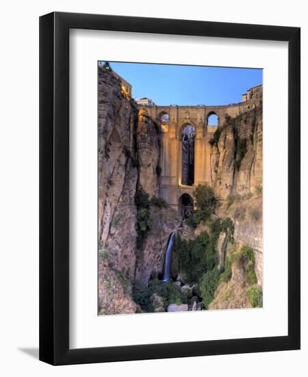 Spain, Andalucia, Ronda, Ronda Village and Ponte Nuovo Bridge-Michele Falzone-Framed Premium Photographic Print