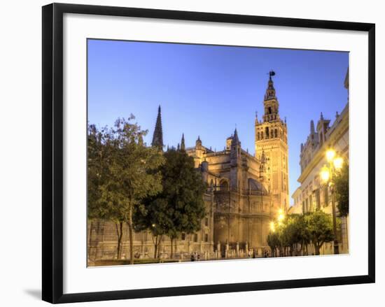 Spain, Andalucia, Sevilla, Cathedral and Giralda Tower-Michele Falzone-Framed Photographic Print