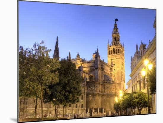 Spain, Andalucia, Sevilla, Cathedral and Giralda Tower-Michele Falzone-Mounted Photographic Print