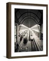 Spain, Andalucia, Seville Province, Santa Justa Train Station, Alta Velocidad Espanola Trains-Alan Copson-Framed Photographic Print