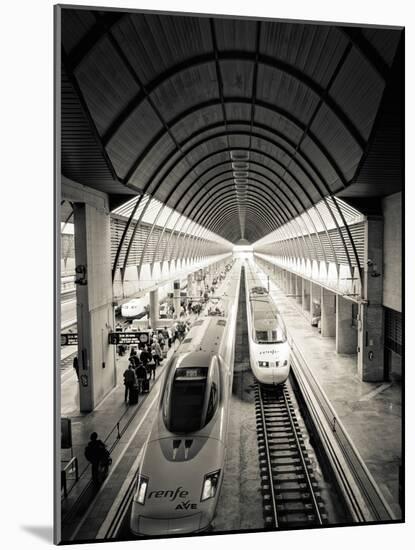 Spain, Andalucia, Seville Province, Santa Justa Train Station, Alta Velocidad Espanola Trains-Alan Copson-Mounted Photographic Print