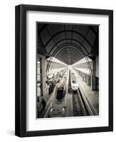 Spain, Andalucia, Seville Province, Santa Justa Train Station, Alta Velocidad Espanola Trains-Alan Copson-Framed Premium Photographic Print