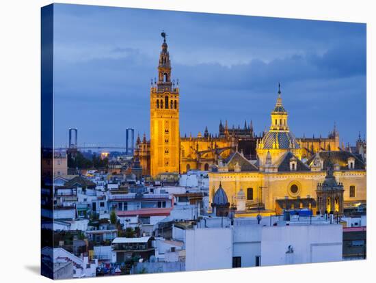 Spain, Andalucia, Seville Province, Seville,  Cathedral of Seville, the Giralda Tower-Alan Copson-Stretched Canvas