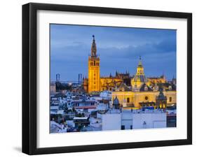 Spain, Andalucia, Seville Province, Seville,  Cathedral of Seville, the Giralda Tower-Alan Copson-Framed Photographic Print