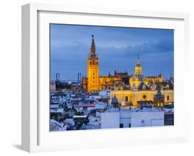 Spain, Andalucia, Seville Province, Seville,  Cathedral of Seville, the Giralda Tower-Alan Copson-Framed Photographic Print