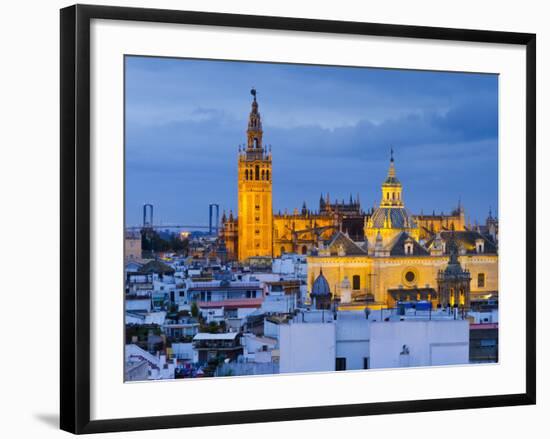 Spain, Andalucia, Seville Province, Seville,  Cathedral of Seville, the Giralda Tower-Alan Copson-Framed Photographic Print