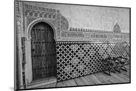 Spain, Andalusia, Alhambra. Ornate door and tile of Nazrid Palace.-Julie Eggers-Mounted Photographic Print
