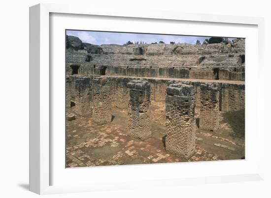 Spain, Andalusia, Ancient Italica, Central Arena Underground Spaces of Amphitheatre-null-Framed Giclee Print