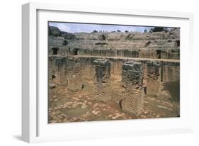 Spain, Andalusia, Ancient Italica, Central Arena Underground Spaces of Amphitheatre-null-Framed Giclee Print