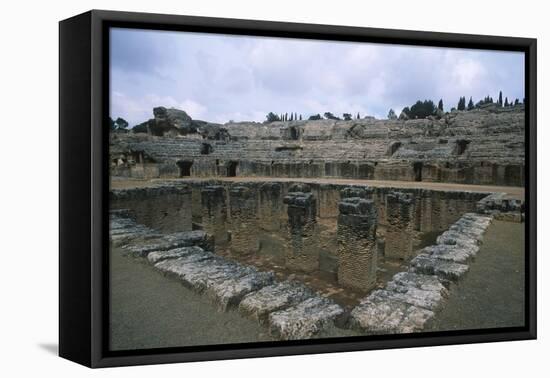 Spain, Andalusia, Ancient Italica, Central Arena Underground Spaces of Amphitheatre-null-Framed Stretched Canvas