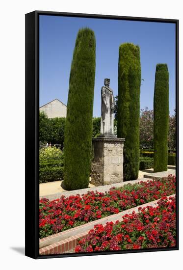 Spain, Andalusia, Cordoba, Alcazar of Cordoba, Statue of King Ferdinand-Samuel Magal-Framed Stretched Canvas