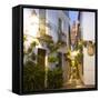 Spain, Andalusia, Cordoba. Calleja De Las Flores (Street of the Flowers) in the Old Town, at Dusk-Matteo Colombo-Framed Stretched Canvas