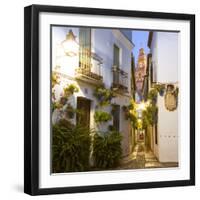 Spain, Andalusia, Cordoba. Calleja De Las Flores (Street of the Flowers) in the Old Town, at Dusk-Matteo Colombo-Framed Premium Photographic Print