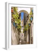 Spain, Andalusia, Cordoba. Calleja De Las Flores (Street of the Flowers) in the Old Town, at Dusk-Matteo Colombo-Framed Photographic Print