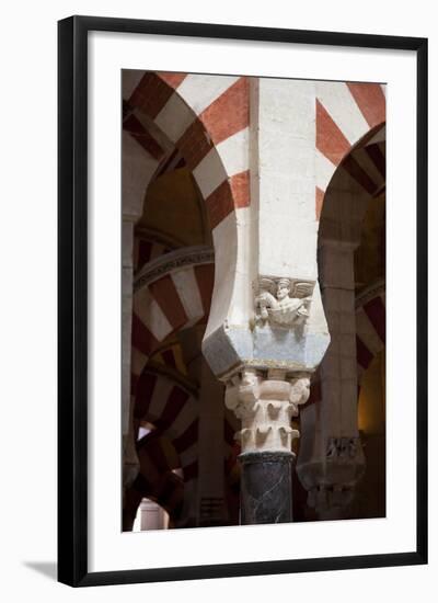 Spain, Andalusia, Cordoba, Cathedral–Mosque of Cordoba, Original Mosque, Column Relief-Samuel Magal-Framed Photographic Print