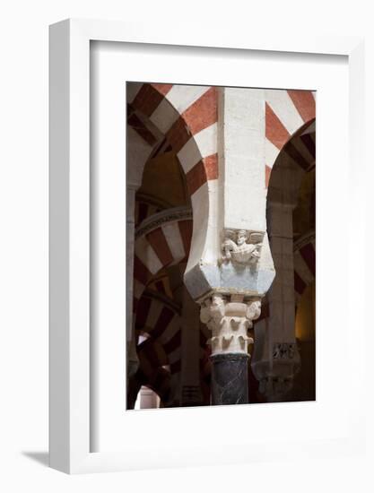 Spain, Andalusia, Cordoba, Cathedral–Mosque of Cordoba, Original Mosque, Column Relief-Samuel Magal-Framed Photographic Print