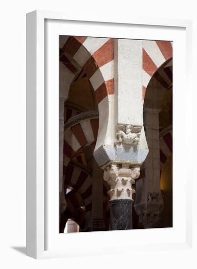 Spain, Andalusia, Cordoba, Cathedral–Mosque of Cordoba, Original Mosque, Column Relief-Samuel Magal-Framed Photographic Print