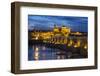 Spain, Andalusia. Cordoba. Roman bridge across the Guadalquivir river at dusk.-Brenda Tharp-Framed Photographic Print