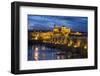 Spain, Andalusia. Cordoba. Roman bridge across the Guadalquivir river at dusk.-Brenda Tharp-Framed Photographic Print