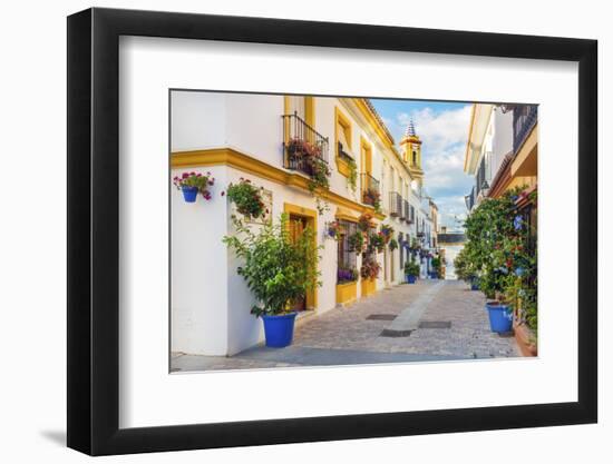 Spain, Andalusia, Estepona, Old town, Nuestra Senora de Los Remedios Church-Jordan Banks-Framed Photographic Print