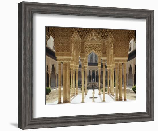 Spain, Andalusia, Granada, Alhambra, Lion's Court-Thonig-Framed Photographic Print