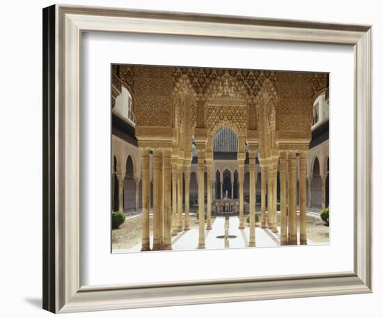 Spain, Andalusia, Granada, Alhambra, Lion's Court-Thonig-Framed Photographic Print