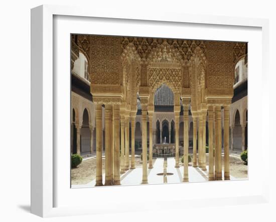 Spain, Andalusia, Granada, Alhambra, Lion's Court-Thonig-Framed Photographic Print