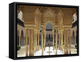 Spain, Andalusia, Granada, Alhambra, Lion's Court-Thonig-Framed Stretched Canvas