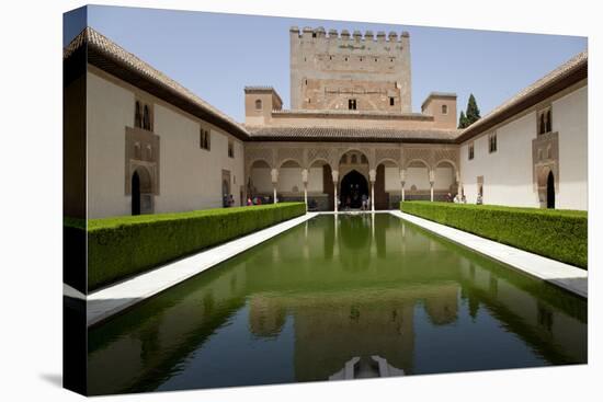 Spain, Andalusia, Granada, Alhambra Palace, Courtyard of The Myrtles (Patio de Los Arrayanes)-Samuel Magal-Stretched Canvas