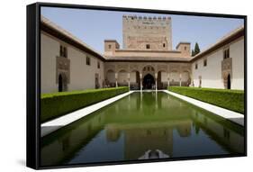 Spain, Andalusia, Granada, Alhambra Palace, Courtyard of The Myrtles (Patio de Los Arrayanes)-Samuel Magal-Framed Stretched Canvas