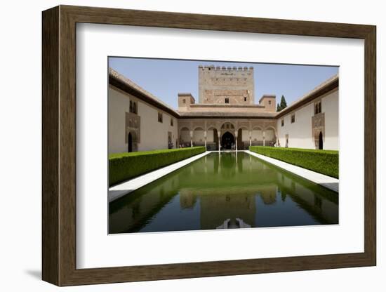 Spain, Andalusia, Granada, Alhambra Palace, Courtyard of The Myrtles (Patio de Los Arrayanes)-Samuel Magal-Framed Photographic Print