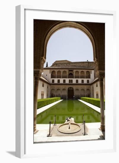 Spain, Andalusia, Granada, Alhambra Palace, Courtyard of The Myrtles (Patio de Los Arrayanes)-Samuel Magal-Framed Photographic Print