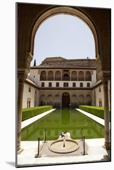 Spain, Andalusia, Granada, Alhambra Palace, Courtyard of The Myrtles (Patio de Los Arrayanes)-Samuel Magal-Mounted Photographic Print