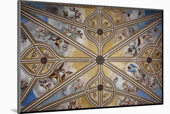 Spain, Andalusia, Granada, Alhambra Palace, Decorated Ceiling-Samuel Magal-Mounted Photographic Print