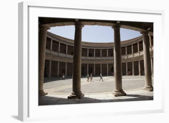 Spain, Andalusia, Granada, Alhambra Palace, Palace of Carlos V, Inner Courtyard-Samuel Magal-Framed Photographic Print