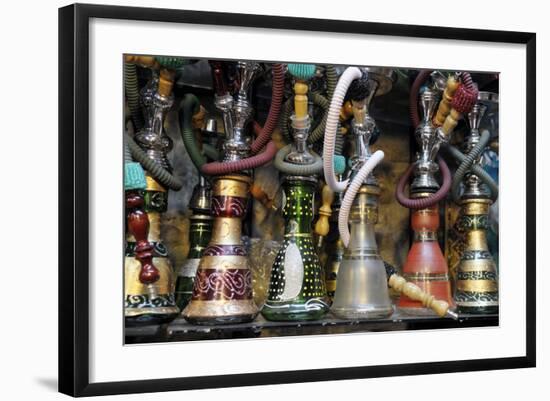 Spain, Andalusia, Granada. Moroccan Hookahs for Sale in a Small Shop-Kevin Oke-Framed Photographic Print