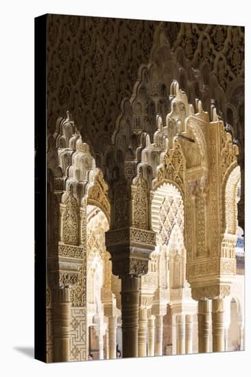 Spain, Andalusia, Granada. the Alhambra. Ornate Arches Inside the Alhambra-Matteo Colombo-Stretched Canvas