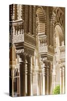 Spain, Andalusia, Granada. the Alhambra. Ornate Arches Inside the Alhambra-Matteo Colombo-Stretched Canvas