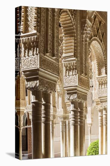 Spain, Andalusia, Granada. the Alhambra. Ornate Arches Inside the Alhambra-Matteo Colombo-Stretched Canvas
