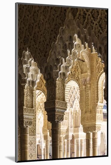 Spain, Andalusia, Granada. the Alhambra. Ornate Arches Inside the Alhambra-Matteo Colombo-Mounted Photographic Print