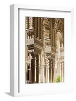 Spain, Andalusia, Granada. the Alhambra. Ornate Arches Inside the Alhambra-Matteo Colombo-Framed Photographic Print