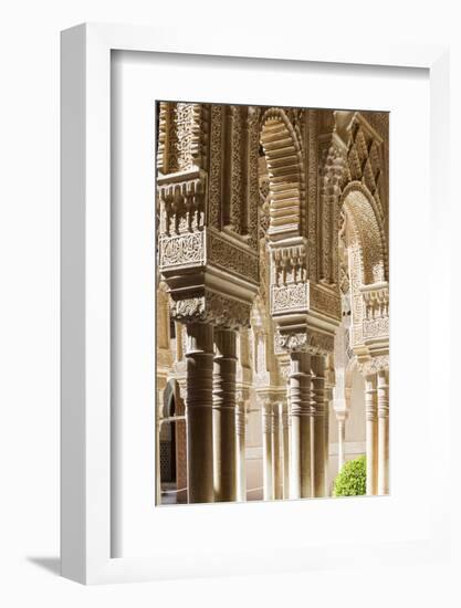 Spain, Andalusia, Granada. the Alhambra. Ornate Arches Inside the Alhambra-Matteo Colombo-Framed Photographic Print