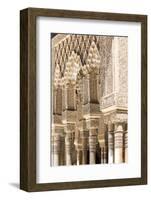 Spain, Andalusia, Granada. the Alhambra. Ornate Arches Inside the Alhambra-Matteo Colombo-Framed Photographic Print