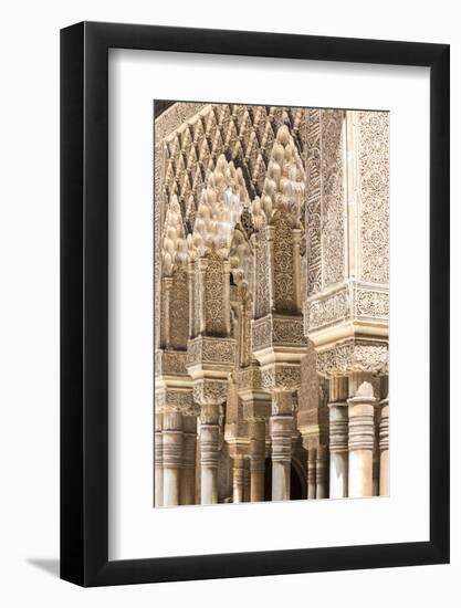 Spain, Andalusia, Granada. the Alhambra. Ornate Arches Inside the Alhambra-Matteo Colombo-Framed Photographic Print