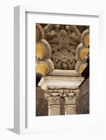 Spain, Andalusia, Sevilla, Alcazar, Royal Fortresses (The Royal Alcazar), Column Capital-Samuel Magal-Framed Photographic Print